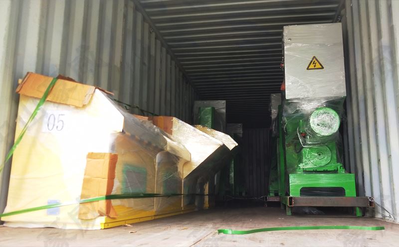 大型聚苯乙烯泡沫壓實機裝柜